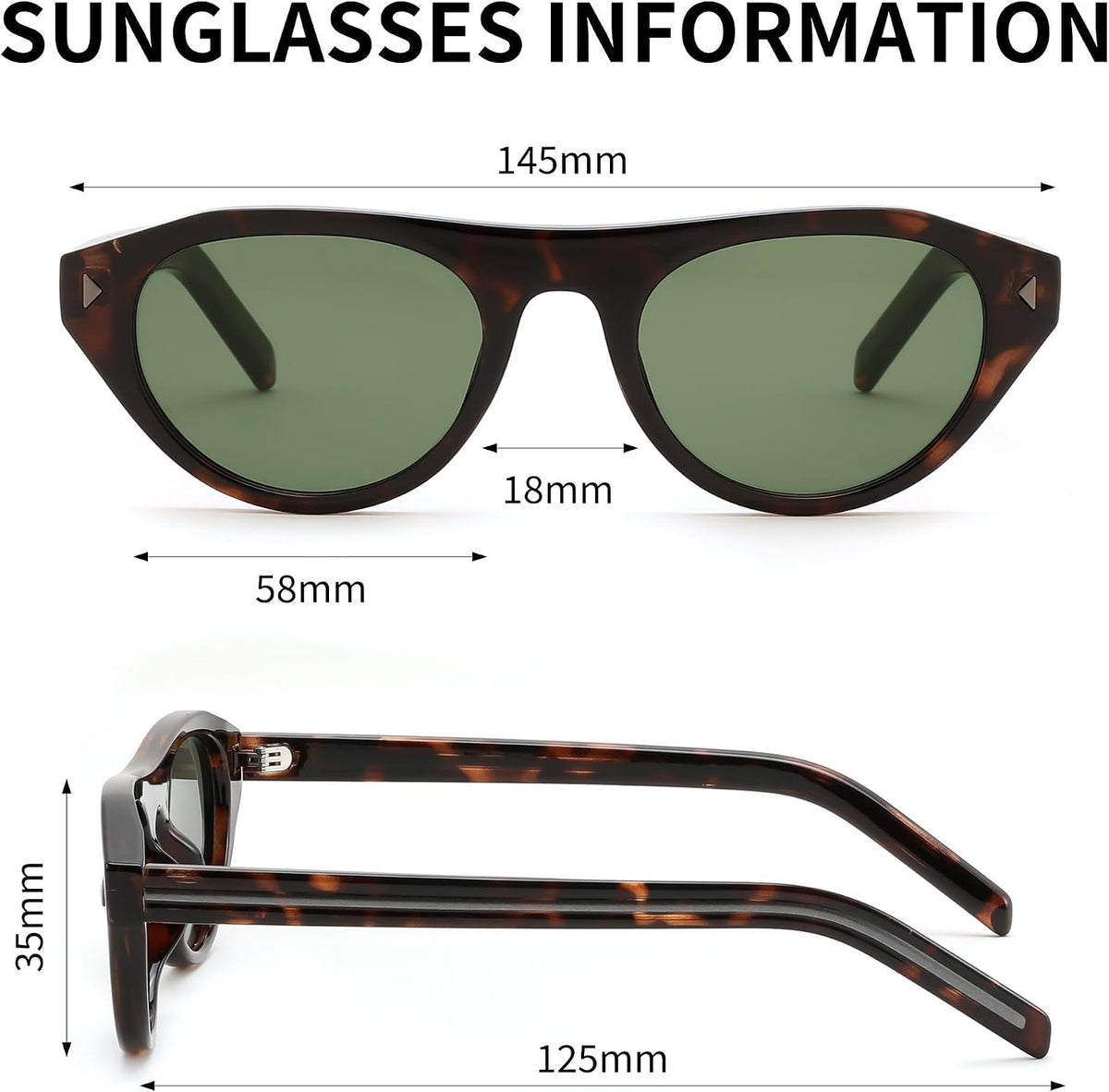 ÉÌƷͼƬ 39 | B0GSYML7HF | FEISEDY Retro Oval Cat Eye Sunglasses for Women Men B0411