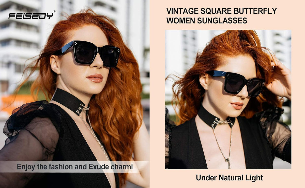 ÉÌƷͼƬ 5 | B07Q31N6CH | FEISEDY Vintage Butterfly Sunglasses Designer Luxury Sun Glasses B2486