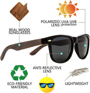 商品图片 38 | B07J2YHS4L | FEISEDY Polarized Wood Sunglasses Women Men HD UV400 Driving Fishing Golf Sunglasses B2448