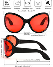 ÉÌƷͼƬ 23 | B0BYX6JXMW | FEISEDY Bug Eye Y2K Oversized Sunglasses Women Men Oval Frame B2391