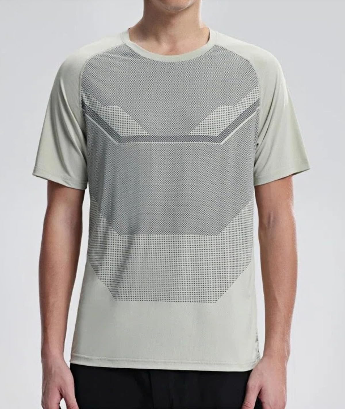 Large / Green | B0GRY3JZ8Y | Workout Shirts for Men, Athletic Shirts for Men Quick-Dry with 3D Digital Print, Summer Hiking Shirt for Outdoor Gym Running