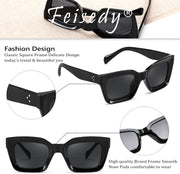 ÉÌƷͼƬ 92 | B07MNGNLNT | FEISEDY Classic Women Sunglasses Fashion Thick Square Sun Glasses B2471
