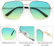 ÉÌƷͼƬ 9 | B0GL26QKYB | FEISEDY Retro Aviator Sunglasses Men Women Trendy Semi-Rimless B0383