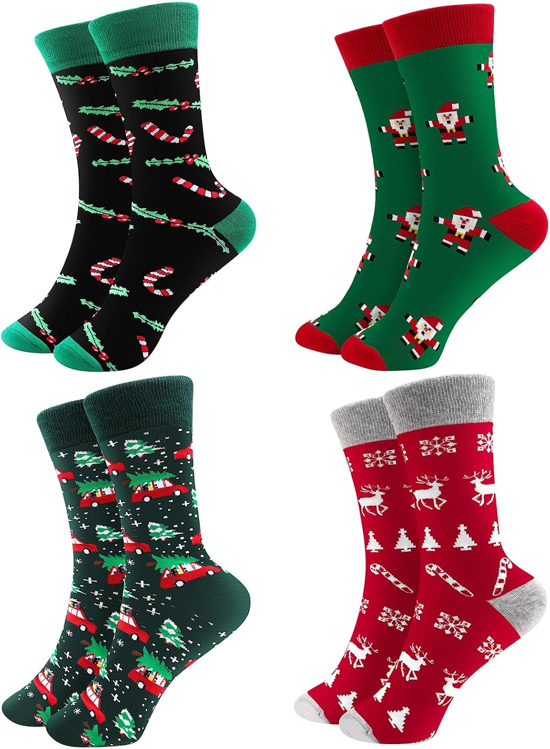 商品图片 5 | B0FPLDHHHC | Funny Socks for Women Men Christmas Socks Fuzzy Cozy Novelty Dress Socks Festive Crew Socks Size 7.5-12