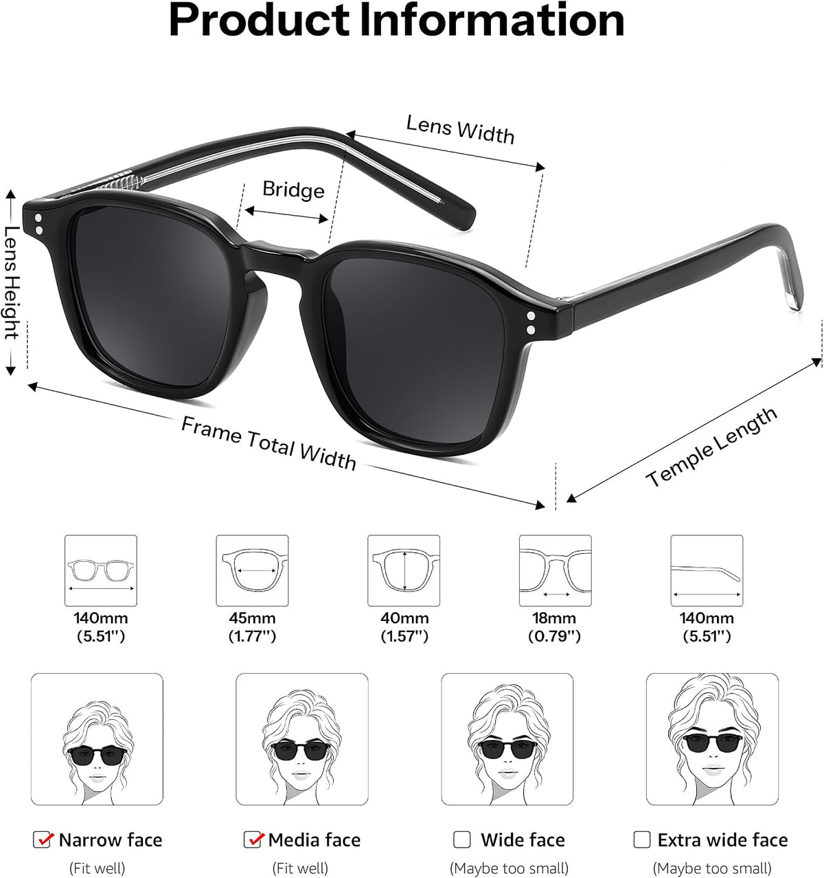 ÉÌƷͼƬ 13 | B0FHKKRN89 | FEISEDY Retro Square Sunglasses Women Men Vintage Trendy Shades UV400 Protection B0306