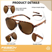 ÉÌƷͼƬ 45 | B0GVSV8P8S | FEISEDY Polarized Aviator Sunglasses for Men Women Trendy Sports TR90 B0378