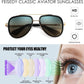 商品图片 5 | B0CF232CFR | FEISEDY Aviator Sunglasses Men Women, Square Retro 70s Vintage Classic Frame, UV400 Driving Fishing Golf Hiking B0036