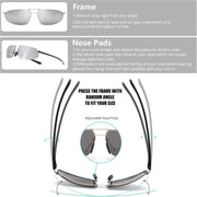 ÉÌƷͼƬ 12 | B0D22TVRVN | FEISEDY Vintage Sunglasses Men Polarized, Aviator Metal Frame Lightweight, Driving Fishing Running B0057