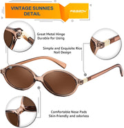 ÉÌƷͼƬ 133 | B0DTHVTKB5 | FEISEDY Retro Oval Sunglasses for Women 90s Narrow Round Lightweight Shades Y2k Trendy Sunnies B1171