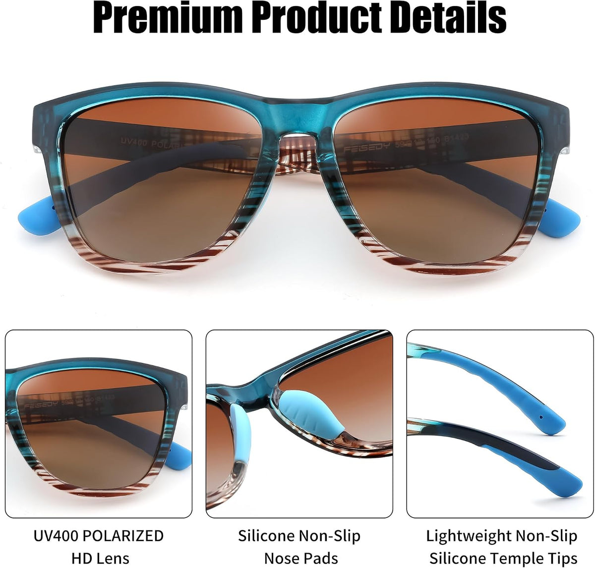 商品图片 12 | B0HFJF1ZXG | FEISEDY Polarized Sunglasses Women Men Sports Lightweight Sun Glasses B1423