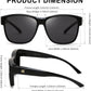 商品图片 29 | B0GQH1CMTJ | FEISEDY Fit Over Glasses Polarized Sunglasses Oversized Square UV400 B0250