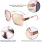 商品图片 86 | B079GT4RXH | FEISEDY Polarized Women Square Sunglasses Sparkling Composite Shiny Frame B2289