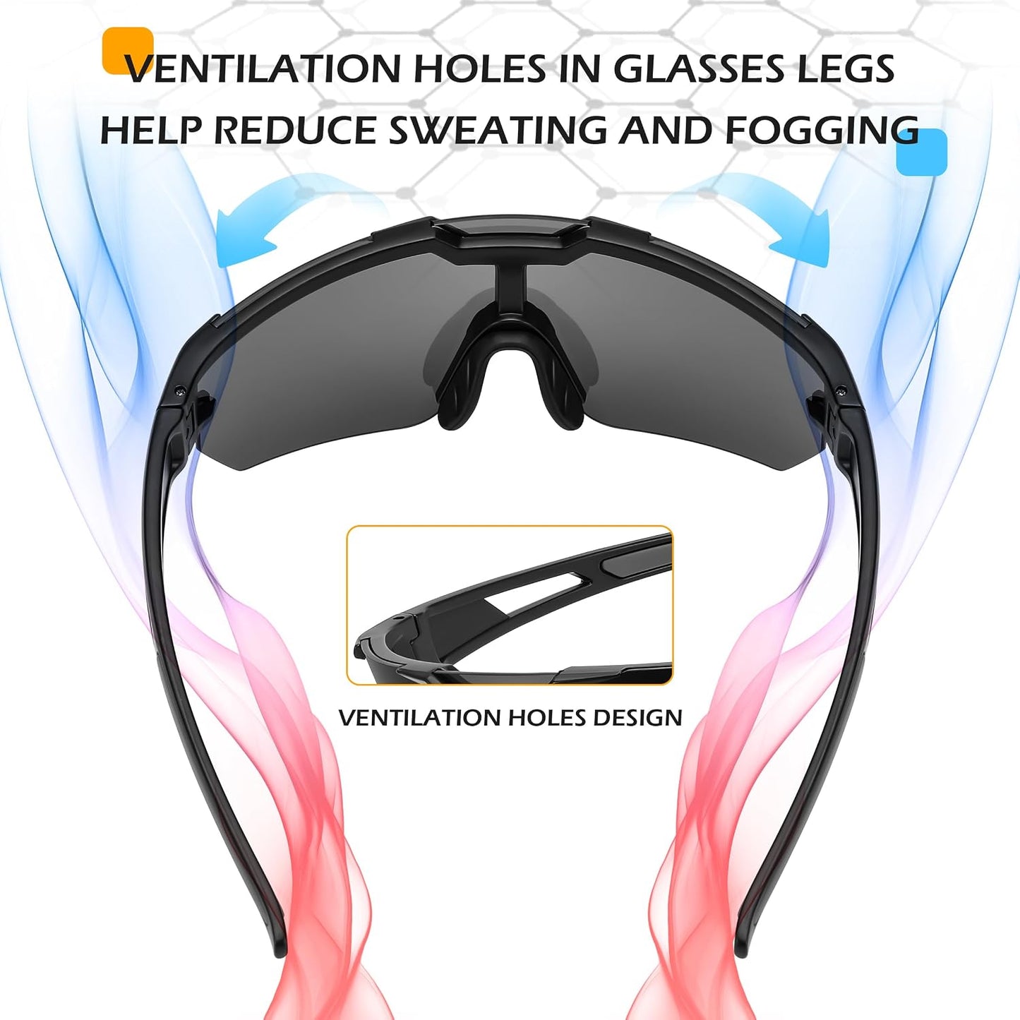 商品图片 11 | B0DBVLTVQD | FEISEDY Kids Sunglasses Youth Baseball Sun Glasses, UV400 Sports Cycling Softball Sunglasses for Adult Boys Girls B0227
