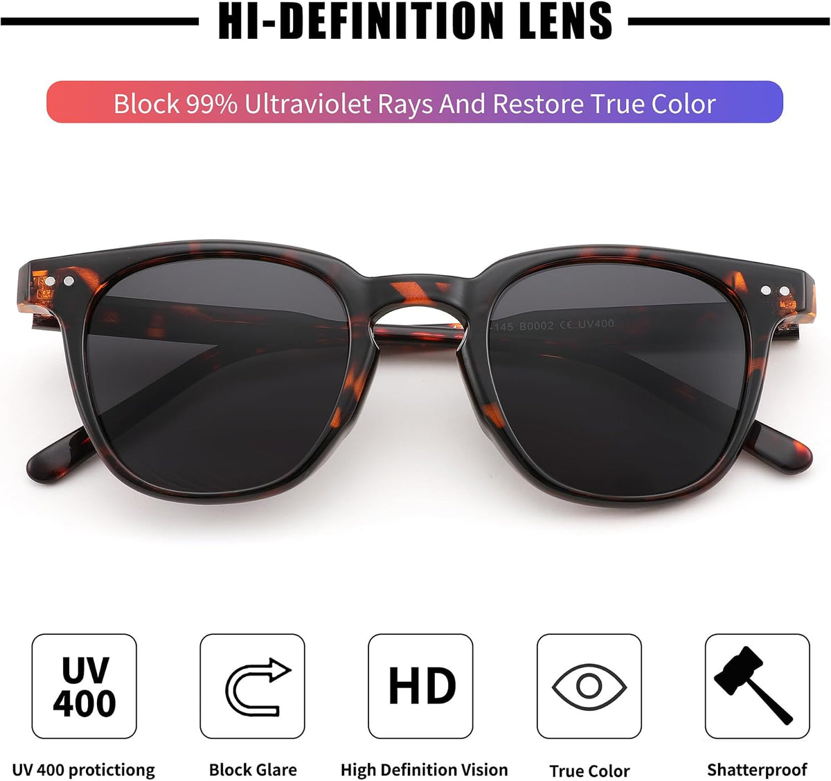 ÉÌƷͼƬ 12 | B0CCPBD9GS | FEISEDY Classic Polarized Sunglasses Retro Round Sunglasses for Women Men Trendy Shades B0002