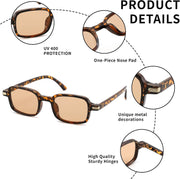 ÉÌƷͼƬ 19 | B0H1B921MS | FEISEDY Trendy Rectangle Sunglasses Womens Mens Narrow Square Shades B0449
