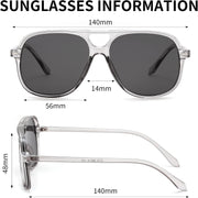 ÉÌƷͼƬ 27 | B0H1WCGC42 | FEISEDY Retro Square Aviator Sunglasses Women Men Double Bridge B0443