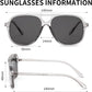 商品图片 27 | B0H1WCGC42 | FEISEDY Retro Square Aviator Sunglasses Women Men Double Bridge B0443
