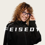 ÉÌƷͼƬ 2 | B0DJ4YNFXZ | FEISEDY Vintage Oval Blue Light Glasses for Women Men Stylish Lightweight 90s Eyeglasses Fake Nerd Y2k Eyewear Frame B0242