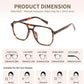 商品图片 23 | B0FWXP3HKW | FEISEDY Fashion Aviator Blue Light Reading Glasses for Woman Men B0318 | Square Pilot Computer Glasses, Anti Eyestrain Glare Readers