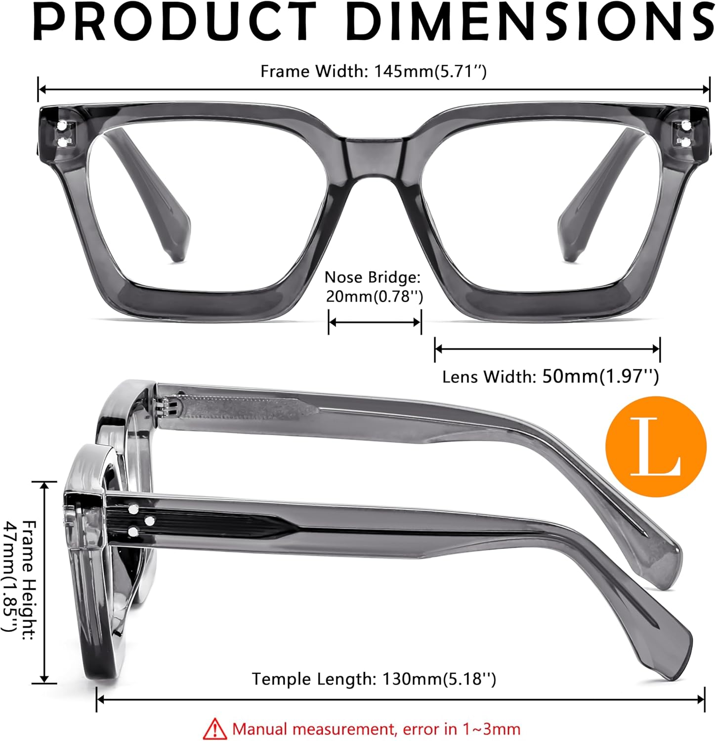 商品图片 24 | B0CWRK3FFF | FEISEDY Blue Light Blocking Glasses Women Men Chunky Square Computer Glasses B0101