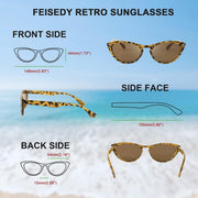 ÉÌƷͼƬ 9 | B08B8G5GR9 | FEISEDY Retro Cat Eye Sunglasses Women Men Vintage Small Cateye UV400 Sunglasses B2617