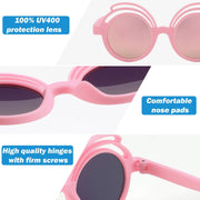 ÉÌƷͼƬ 41 | B0CQBTQZFP | FEISEDY Baby Polarized Round Sunglasses Flexible Rubber Shades with Strap for Infant Toddler Newborn Age 0-24 Months B0060