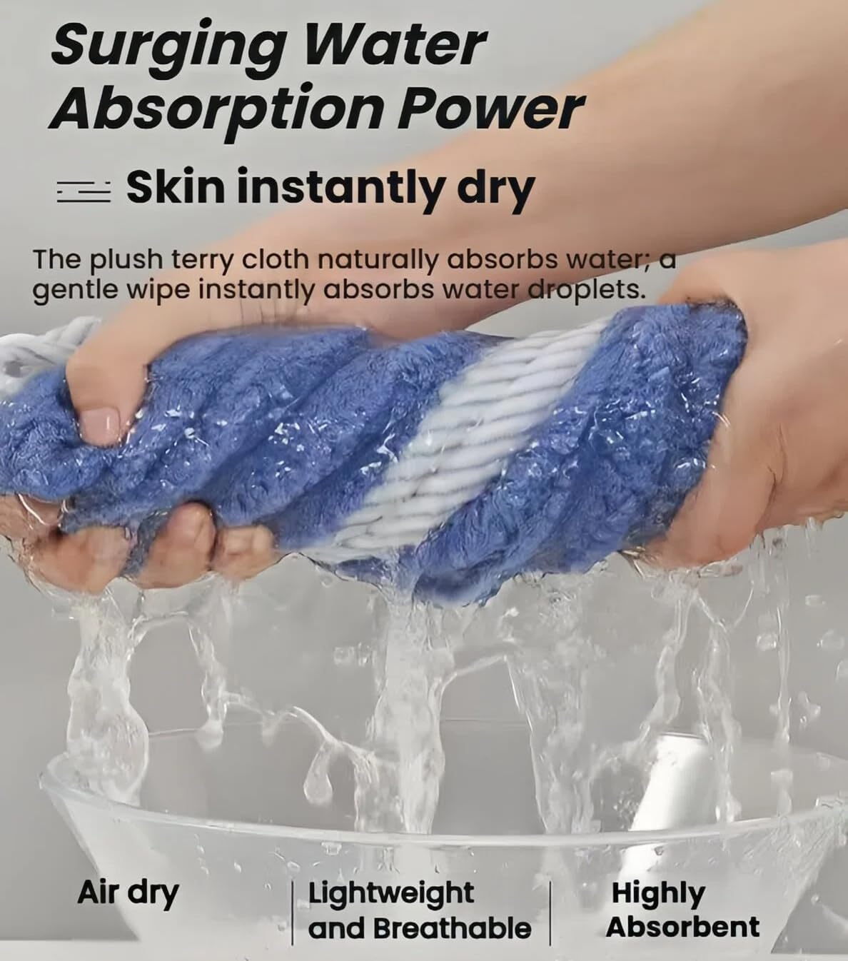 商品图片 3 | B0G248STDY | Large Bath Towels for Bathroom, 55x27.5 Inch Quick-Dry & Highly Absorbent Plush Towels, Thick Soft Bath Sheets for Home Beach