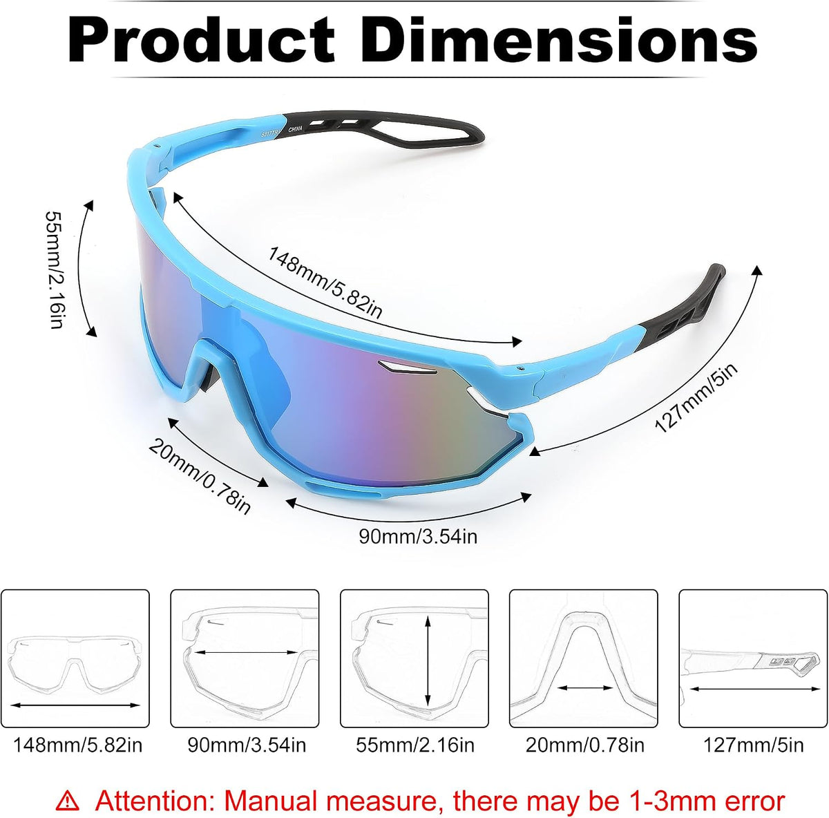 ÉÌƷͼƬ 20 | B0CNGK88DC | FEISEDY Sport Sunglasses for Men Women, Cycling Glasses with UV Protection, for Baseball, Ski, Runing, Golf B0082