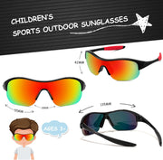 ÉÌƷͼƬ 5 | B0CZ7Y96D2 | FEISEDY Polarized Sports Sunglasses for Kids Youth Baseball Cycling Running Glasses for Boys Girls Age 3-12 B0142