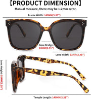 ÉÌƷͼƬ 6 | B0871BKMTN | FEISEDY Oversized Polarized Sunglasses - UV400 Protection, Square Fashion Sun Glasses for Outdoor & Daily B2600