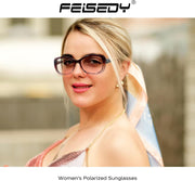 ÉÌƷͼƬ 20 | B0D2RBKKPD | FEISEDY Polarized Women Sunglasses Retro Shades Photochromic Lens Sparkling Crystal Sunglasses UV400 Protection B0144
