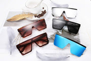 ÉÌƷͼƬ 89 | B09H6XXSDN | FEISEDY Oversized Sunglasses Mens Womens Flat Top Square Trendy Visor Shades UV400 B2470
