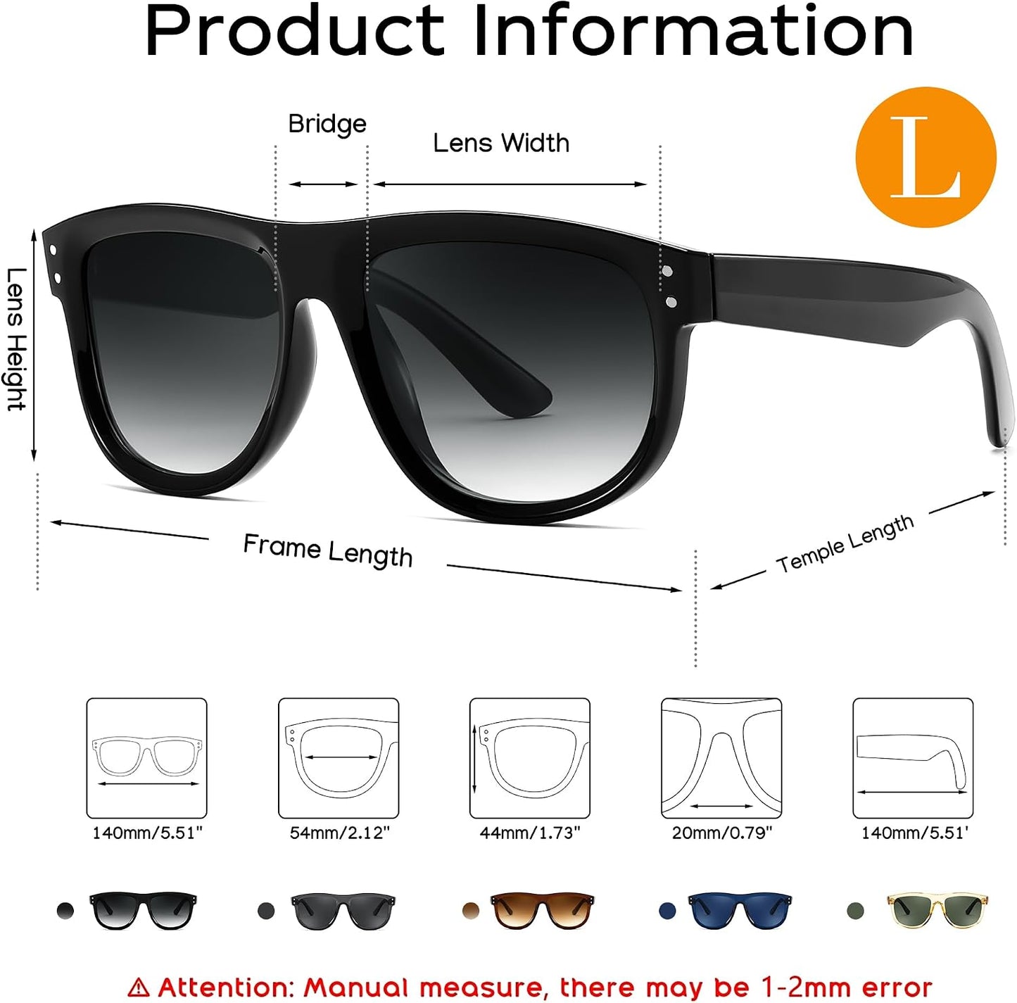 商品图片 11 | B0D8JDCTKS | FEISEDY Square Sunglasses for Women Men Unisex Curved Style Shades Designer Sun Glasses B0214