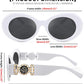 商品图片 11 | B0CCVFXCCT | FEISEDY Retro Oval Sunglasses Women Mens 90s Vintage Small Round shades Clout Goggles B2969