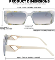 ÉÌƷͼƬ 20 | B0BP7NZR55 | FEISEDY Small Fashion Square Sunglasses for Women Men 90s Vintage Rectangle Sunglasses B2972