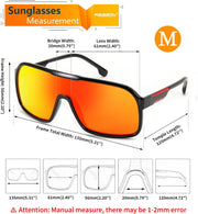 ÉÌƷͼƬ 44 | B0CWTZ9491 | FEISEDY Fashion Polarized Sunglasses Oversized One Piece Reflective Lens Sports Sun Glasses B0122