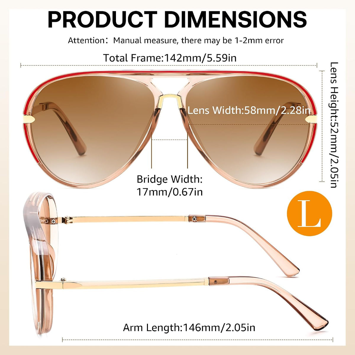 ÉÌƷͼƬ 25 | B0GYVVZBQM | FEISEDY Classic Aviator Sunglasses UV400 Protection for Women Men B0461