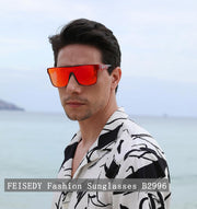 ÉÌƷͼƬ 108 | B0B2836HD6 | FEISEDY Sunglasses for Women Men, Fashion Mirrored Single Lens Shades