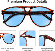 ÉÌƷͼƬ 17 | B0GXMV1N2N | FEISEDY Retro Aviator Sunglasses for Women Men Square Sunnies 70s Pilot Style Lightweight UV400 Shades B0421