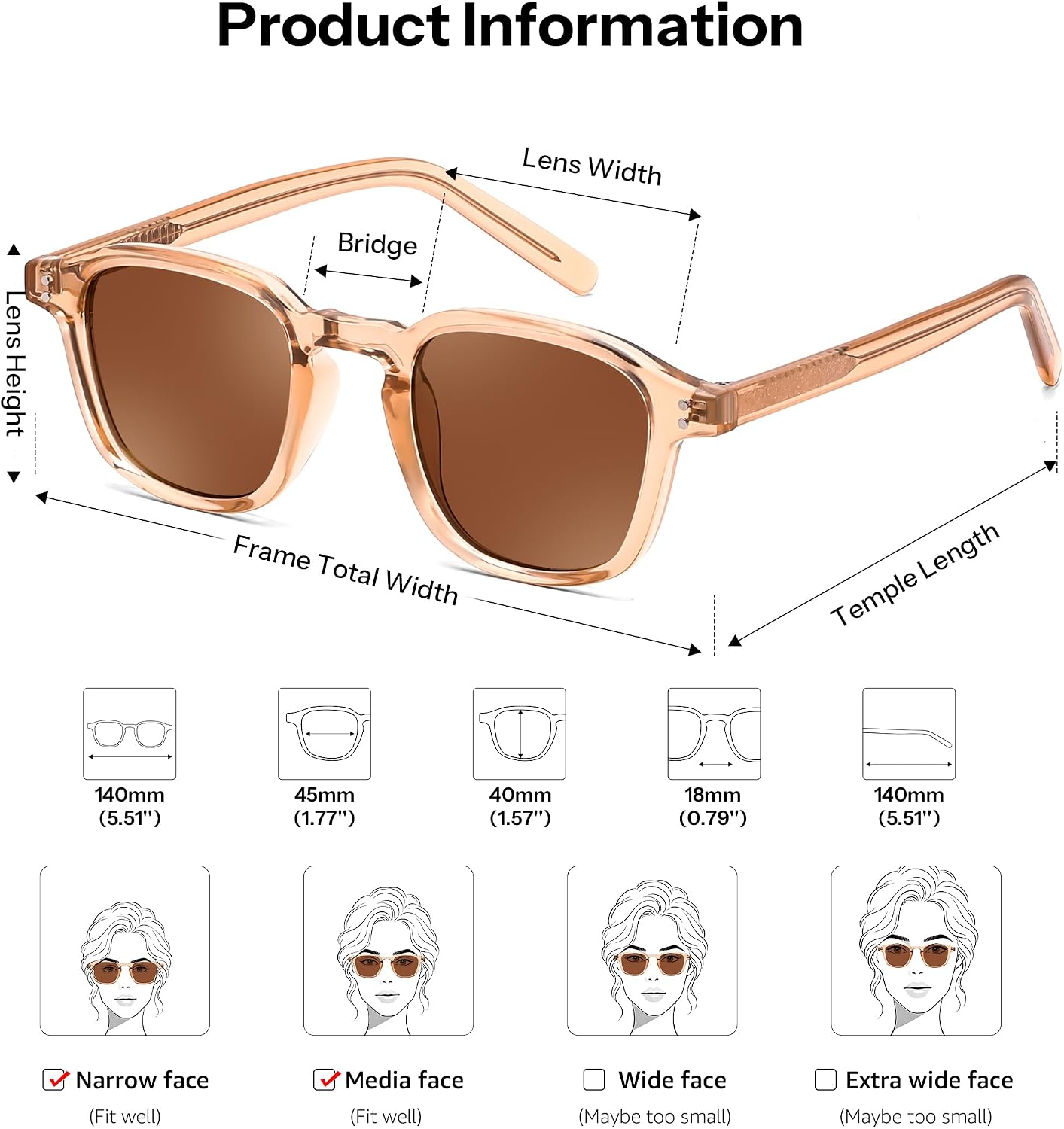 商品图片 18 | B0FHKKRN89 | FEISEDY Retro Square Sunglasses Women Men Vintage Trendy Shades UV400 Protection B0306