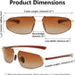 商品图片 31 | B0D22TVRVN | FEISEDY Vintage Sunglasses Men Polarized, Aviator Metal Frame Lightweight, Driving Fishing Running B0057