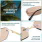 商品图片 13 | B0CY2Q4VW1 | FEISEDY Rimless Sunglasses Y2K Retro Small Narrow Rectangle Shades B2643