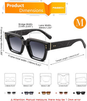 ÉÌƷͼƬ 5 | B0CHMMTXNK | FEISEDY Retro Rectangle Sunglasses Trendy Chunky Square Sun Glasses for Women Men UV400 Protection B0073