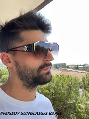 ÉÌƷͼƬ 18 | B09L4V27YS | FEISEDY Square Oversized Sunglasses for Men Women Flat Top B2765