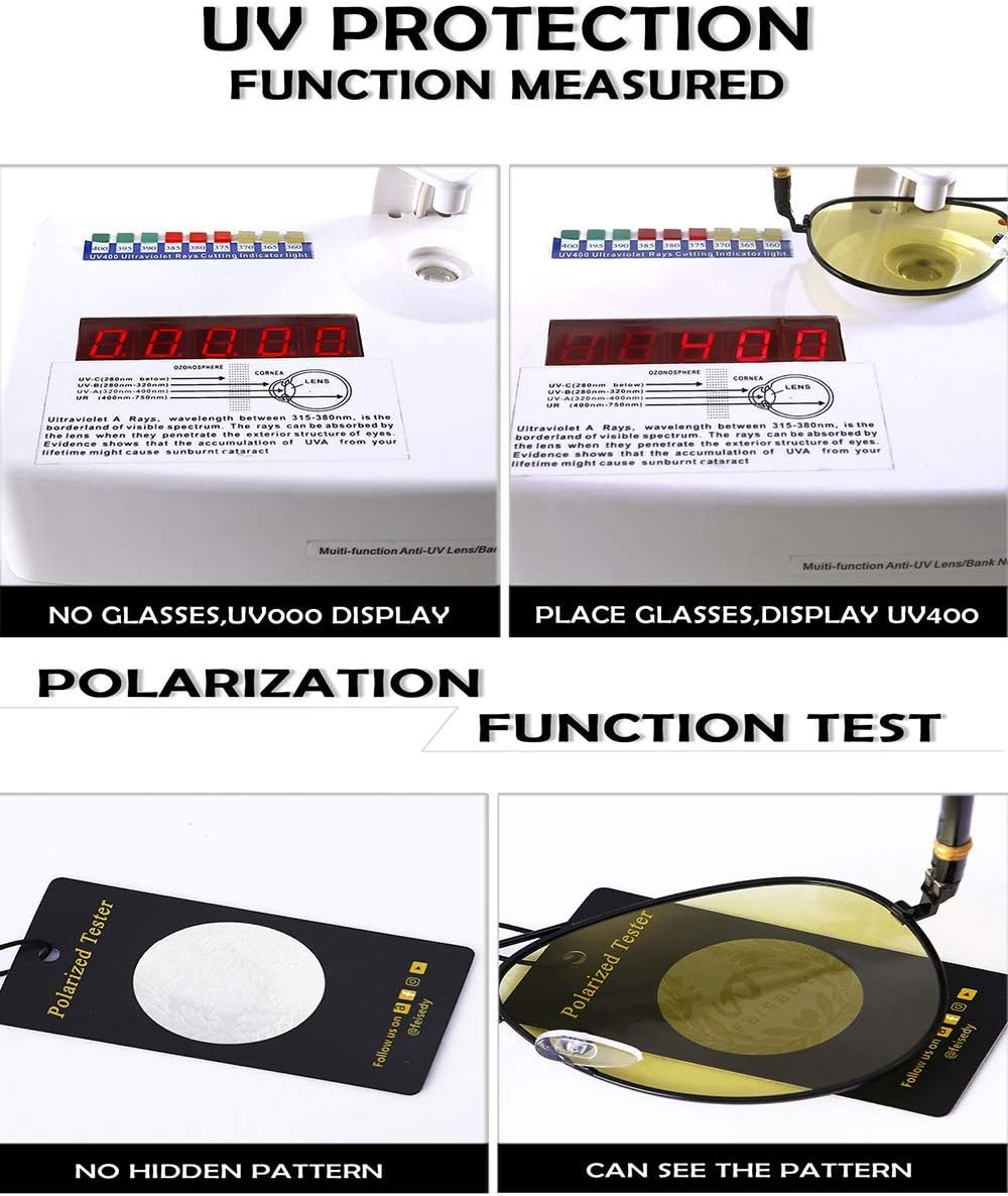 商品图片 4 | B08GCRH9HB | FEISEDY Aviator Polarized Night Driving Sunglasses Anti Glare Yellow Lens B2668