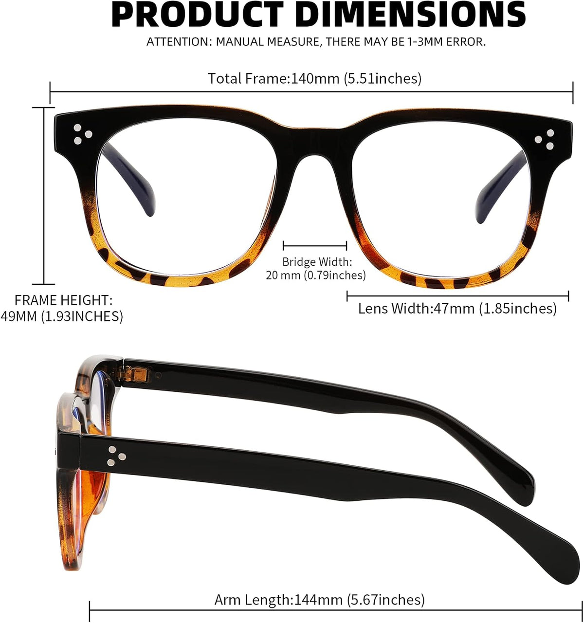 ÉÌƷͼƬ 12 | B0BPXLCQHW | FEISEDY Square Blue Light Blocking Glasses Women Men Computer glasses Fashion Plastic Frame Eyewear B2361