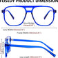商品图片 54 | B0C6ZZXZ3F | FEISEDY Blue Light Glasses for Women Men Oversized Pilot Lightweight B2866
