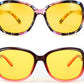 商品图片 53 | B081YY5RM3 | FEISEDY Classic Womens Night Glasses Driving Anti Glare Wrap Around Yellow Sunglasses B2548