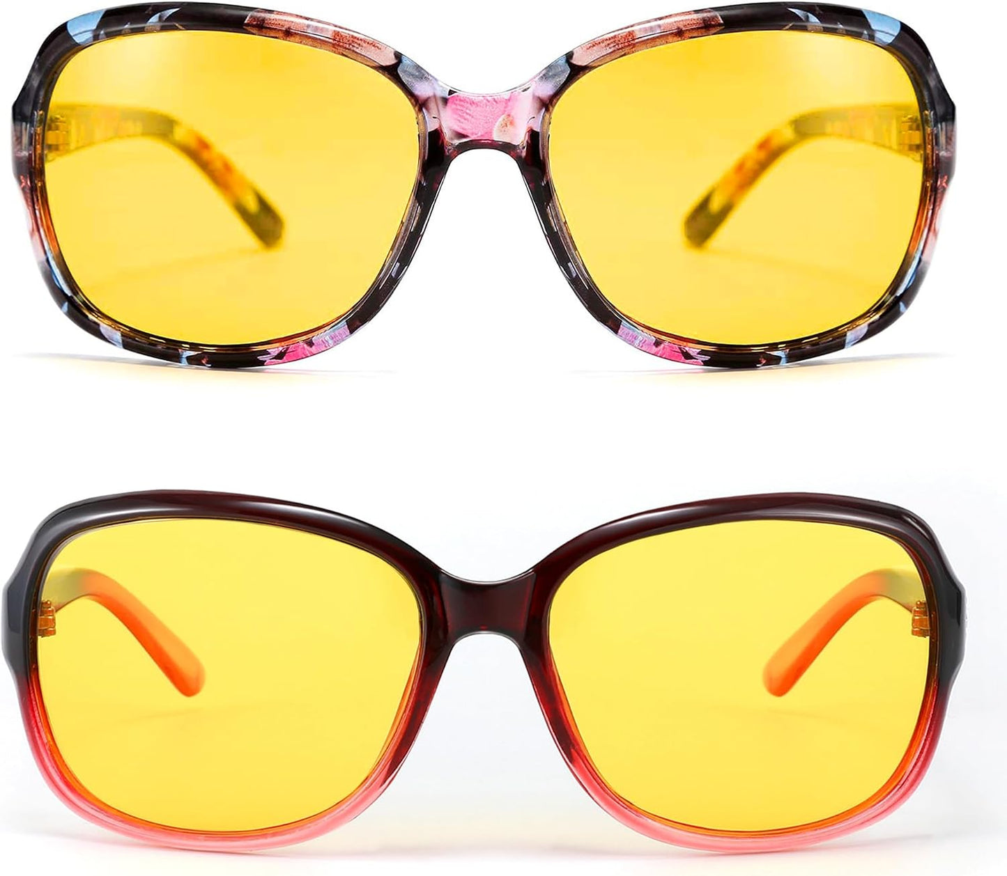 商品图片 53 | B081YY5RM3 | FEISEDY Classic Womens Night Glasses Driving Anti Glare Wrap Around Yellow Sunglasses B2548