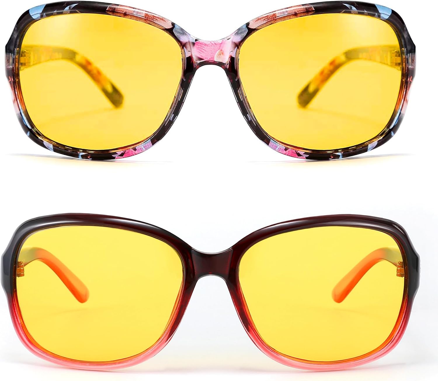 商品图片 53 | B081YY5RM3 | FEISEDY Classic Womens Night Glasses Driving Anti Glare Wrap Around Yellow Sunglasses B2548
